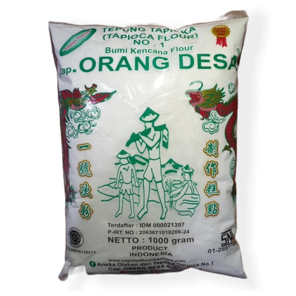 Tepung Tapioka Tepung Sagu Tani Cap Orang Desa Pak Tani Bogor Tapioca Flour Premium 1 Kg