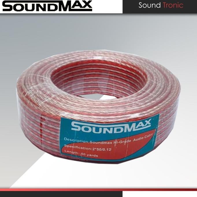 KABEL SPEAKER SOUNDMAX 2X30 2X50 2X80  50YARD 40METER KABEL TRANSPARAN 40 METER