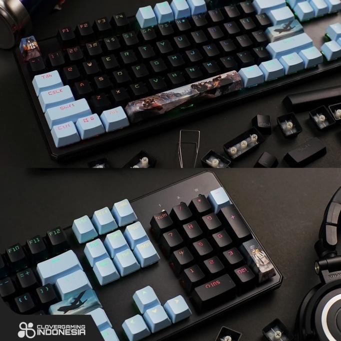 Murah Keycaps CLV PUBG Spacebar Set - PBT 4 Keycap Set Custom Non COD