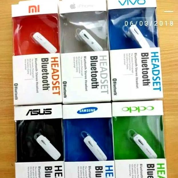 HEADSET BLUETOOTH EARPHONE BISA UNTUK SEMUA MEREK HP XIAOMI VIVO SAMSUNG OPPO- TOKO45