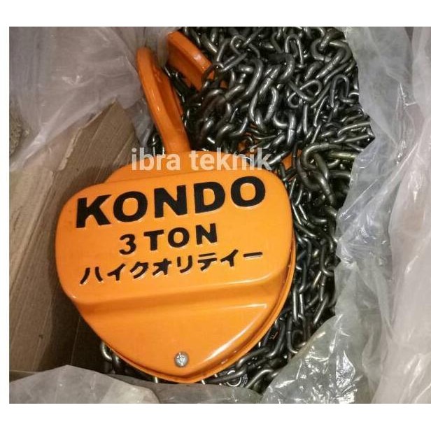 Terlaris Chain Block Takel Katrol Kerekan Kondo 3Ton 5Meter Ready Stok