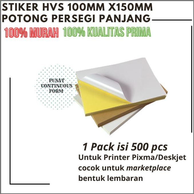 

STIKER LABEL HVS UK A6 ISI 500 - STICKER LABEL HVS OLSHOP by Radhiant official