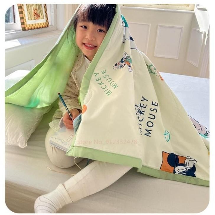 SELIMUT ANAK KATUN SELIMUT COTTON ANAK KARAKTER DISNEY SANRIO BAHAN LEMBUT HALUS ADEM SEJUK PREMIUM