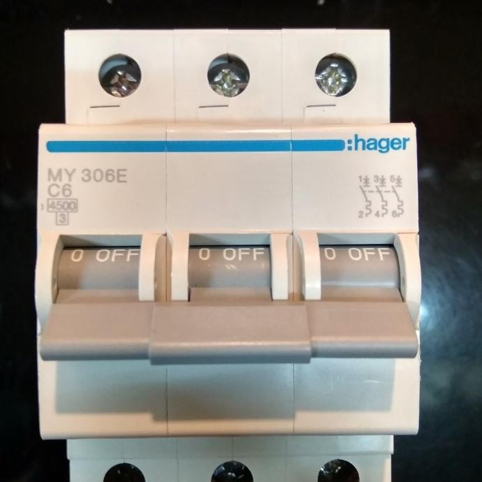 Diskon Mcb 3Phase Hager 6A My306E