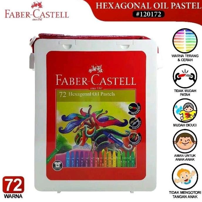 

Crayon 72 warna faber castell / Hexagonal Oil Pastel 72 faber castell by Radhiant official