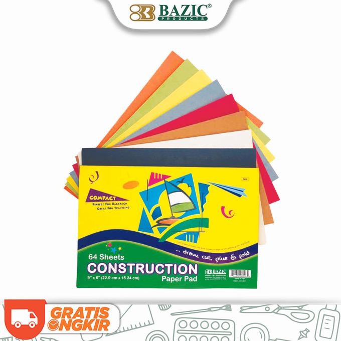

Bazic Construction Paper Pad Mini Size - Kertas Warna Promo