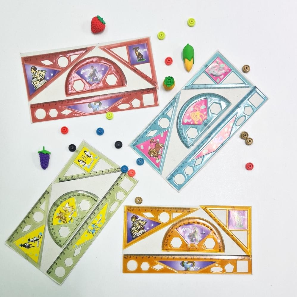 

Rwet-23 Hd Penggaris Set Plastik Isi 4 Pcs / Penggaris Set Lengkap