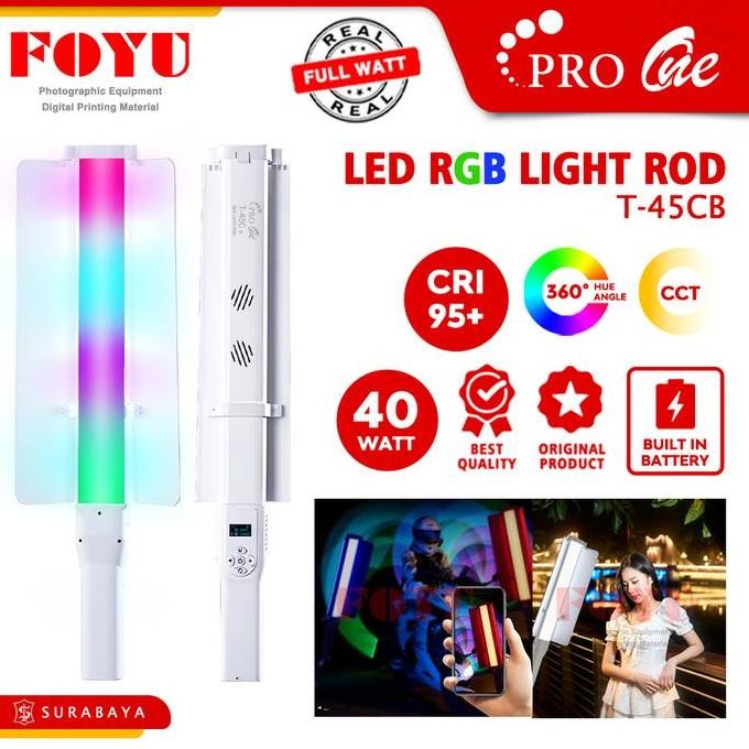 Produk Baru!! Pro One T-45CB RGB Light Stick Lampu LED Warna Handheld Rod Saber Fotografi Studio Fot