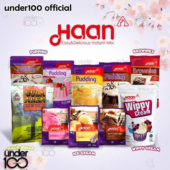 

TERSEDIA Haan Instan Mix All Varian Pudding | Brownies | Ice Cream Mix