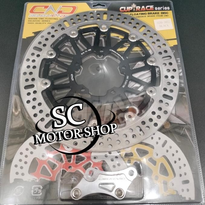 New Piringan cakram depan DELKEVIC + breket cnc vixion old - vixion nvl