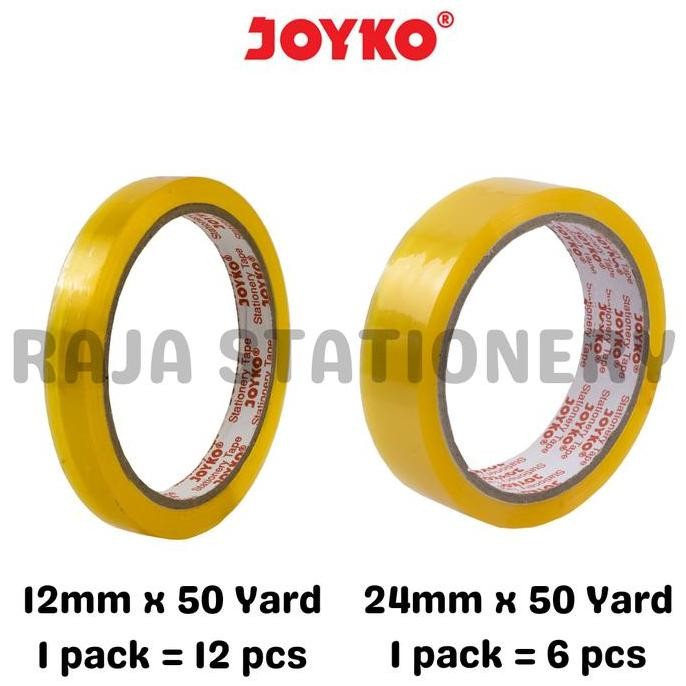 

JOYKO TAPE ISOLASI BENING 12mm 24mm 50 Yard Solatip Kantor Stationery Tape Meja LAKBAN SELOTIP [SLOP] by Radhiant official
