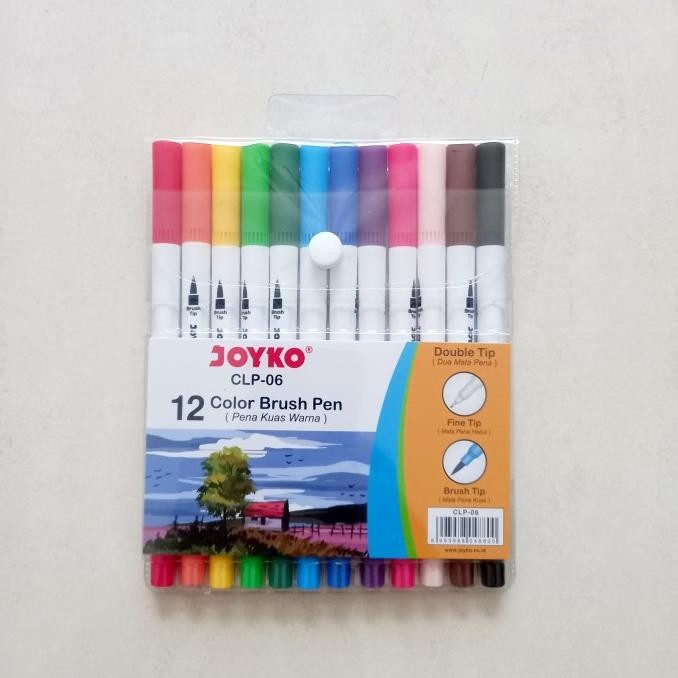 

Color Brush Pen / Pena Kuas Warna Joyko CLP-06 / 12 Warna / by Radhiant official