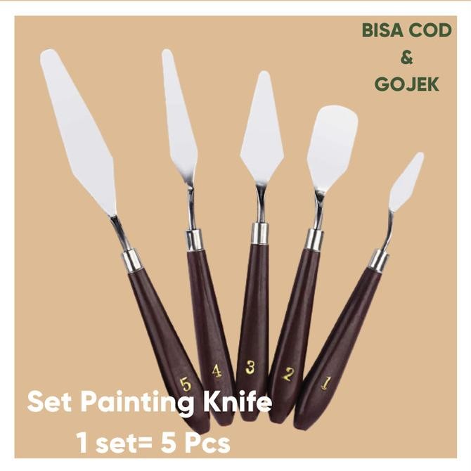 

Palette Knives Set Scraper Alat Lukis Painting Spatula Stainless by Radhiant official