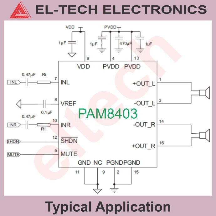Digital Audio Power Amplifier Penguat Suara Pam8403 8403 2X 3W 5V Original