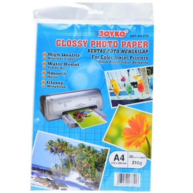 

Kertas Foto Mengkilap / Glossy Photo Paper Joyko Gsp A4 210 Terlaris