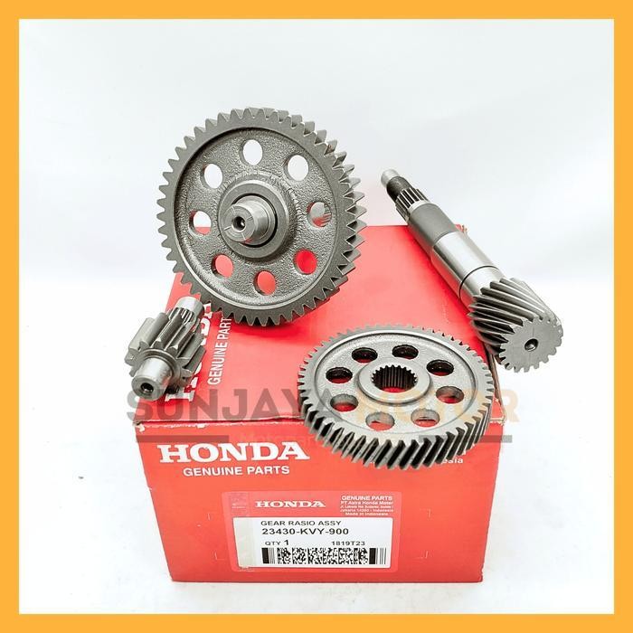 Gear Rasio Set Original Honda Kvy Gigi Rasio Beat Karbu Scoopy Carbu Spacy Karbu Gear Gardan Ori Ahm