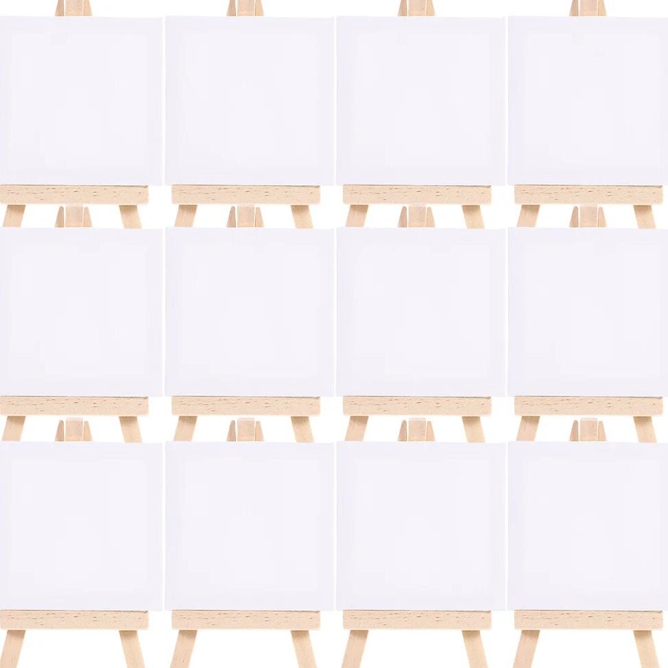 

18 Sets Kids Easel Crafted Diy Mini Canvas Delicate Manual Painting Accessories Child