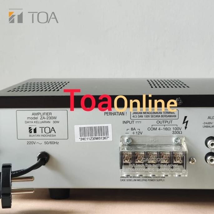 Toa Za-230 Amplifier Ampli Mixer Power 30Wat Original Asli 100% Za-230 Original