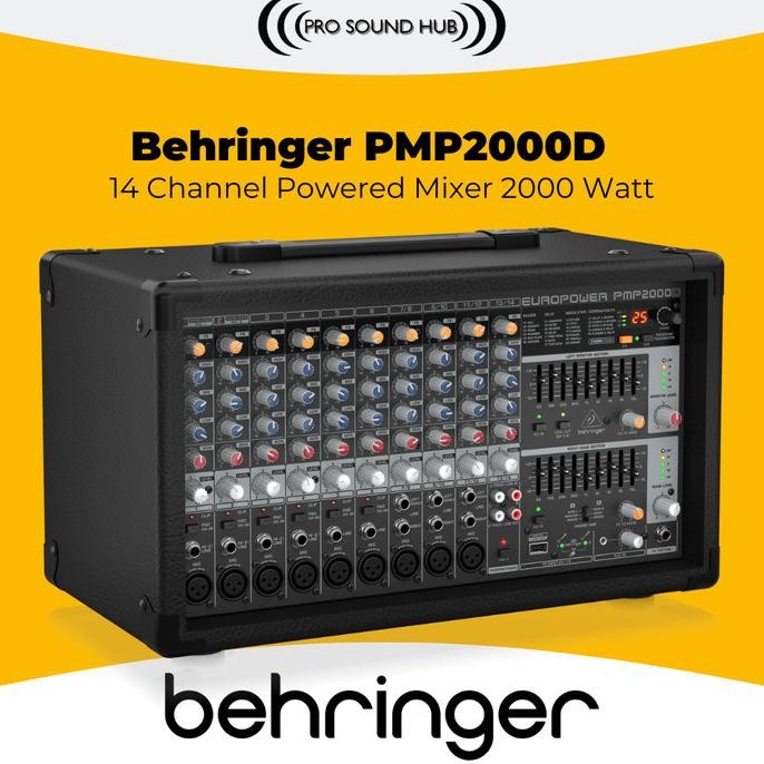 Baru Behringer PMP2000D PMP2000 Powered Mixer Power 14 Input 2000 Watt