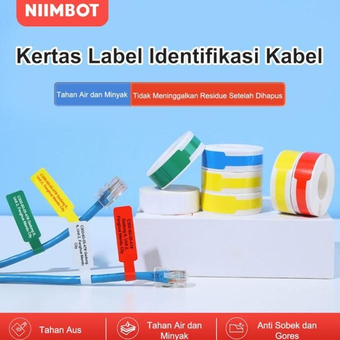 

niimbot b18 kertas label termal kabel data tahan air tahan minyak tahan sobek termurah