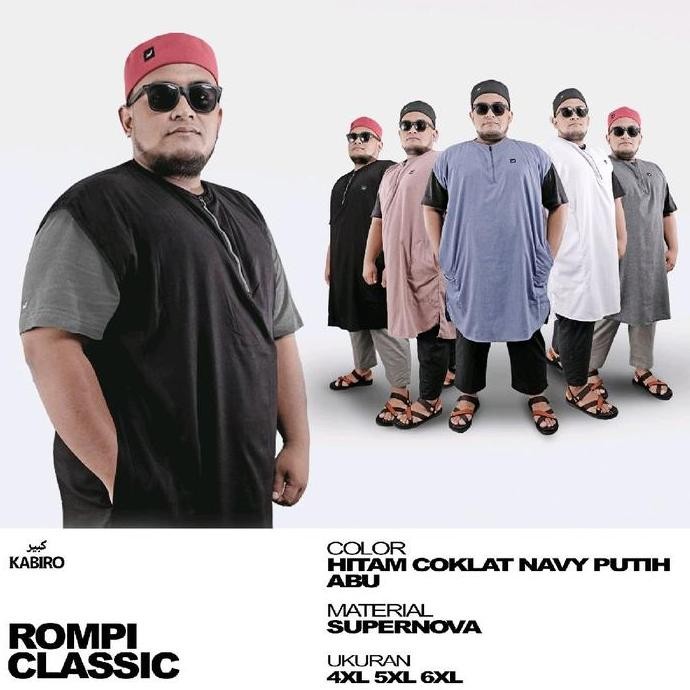 Terlaris Rompi Sholat Jumbo Rosal Classic Kabiro Rompi Koko Pria Dewasa Ukuran Big Size 4Xl 5Xl 6Xl
