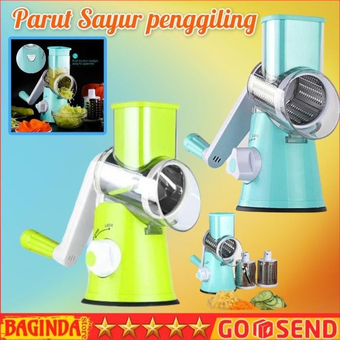 Parutan pemotong sayur kentang wortel spiralizer putar manual tangan Terlaris