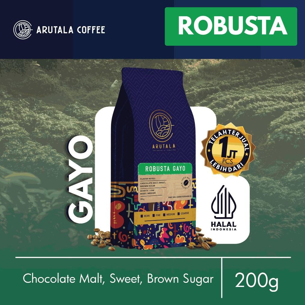 

ARUTALA Kopi Robusta Gayo Coffee 200 gram