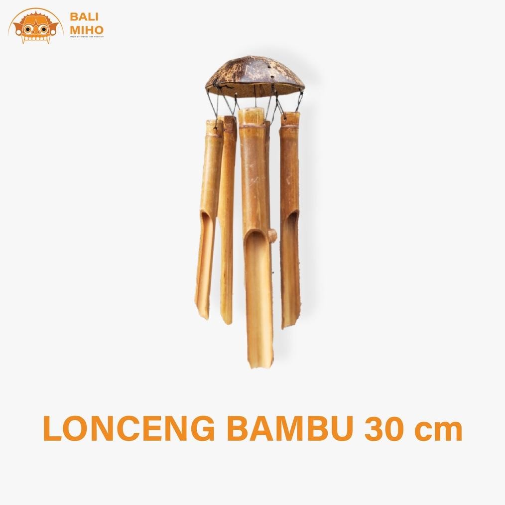 Living Lonceng Angin Bambu - Genta Angin Bambu - Lonceng Bambu - Gantungan Bambu - Klintingan Bambu 