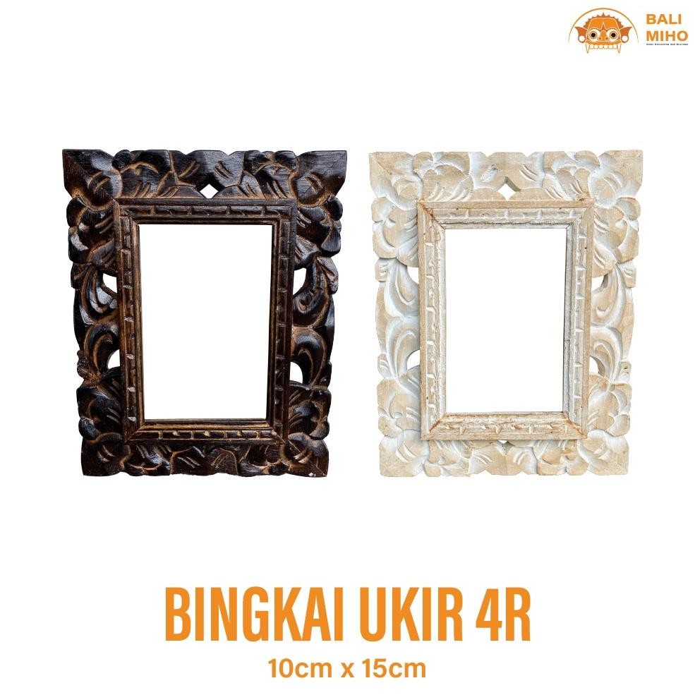 Living Bingkai Kayu Ukir 2Bingkai Kayu Ukir 4R  - Bingkai Foto - Bingkai Lukisan - Bingkai Kayu - Pa