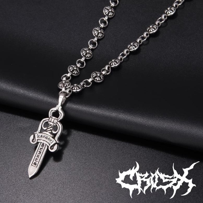 EVAN CH NECKLACE / FLOWER CH CROSS NECKLACE OVAL SWORD PEDANG KALUNG TENGKORAK SKULL NECKLACE / KALU