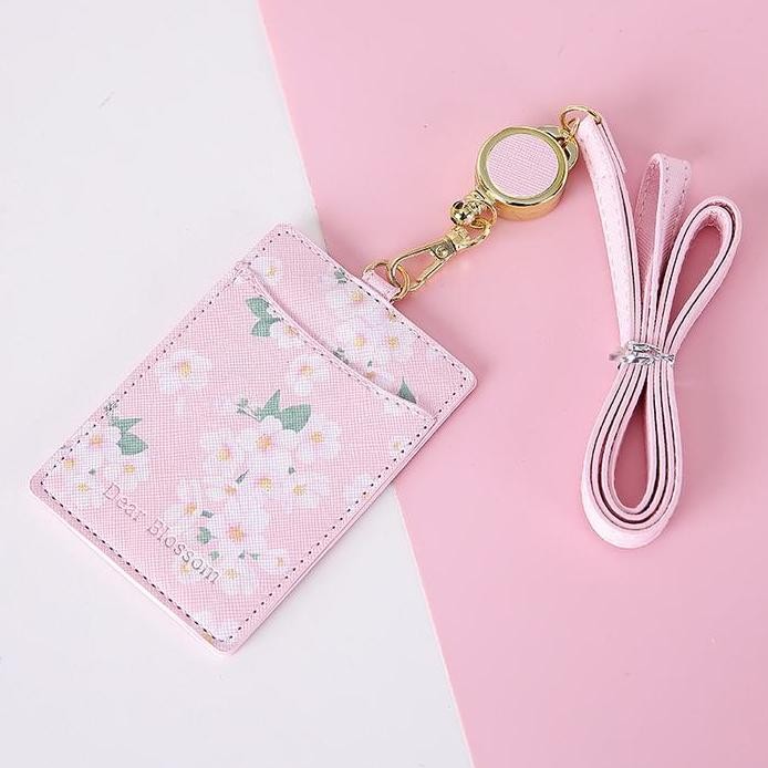 

Name Tag ID Card Holder Flower Lanyard Bunga Lanyard NameTag Office stuff murah