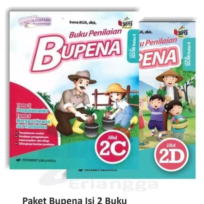 buku teks penilaian BUPENA k13 Erlangga kelas 2C dan 2D semester 2