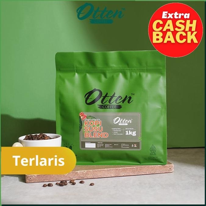 

Kopi Susu Blend 1kg Biji / Bubuk Kopi Komersial House Blend Arabica / Arabika Robusta Otten Coffee Commercial Roasted Beans