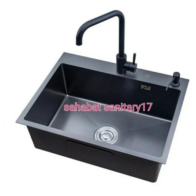GRSTORE_ Kitchen Sink Stainless Black Hitam 50 x 40 Cm