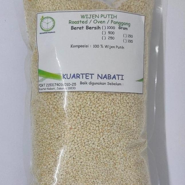 

Murah 1000Gr Roasted Wijen Putih / White Sesame Seeds - Oven - Sangrai