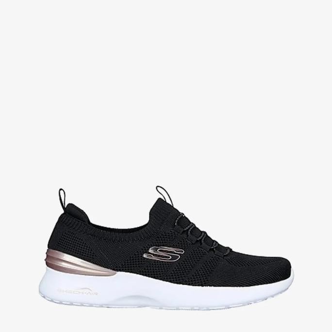 SKECHERS SKECH-AIR DYNAMIGHT SHOES WOMEN'S FITNESS - BLACK