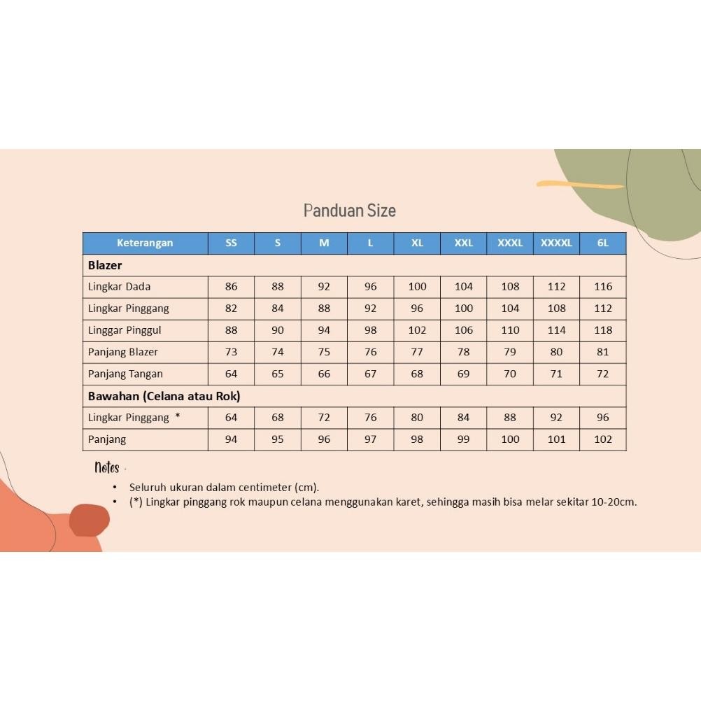 TERLARIS Win Win - Set Blazer Kerja Kantor PNS Wanita Warna Pemda Khaki