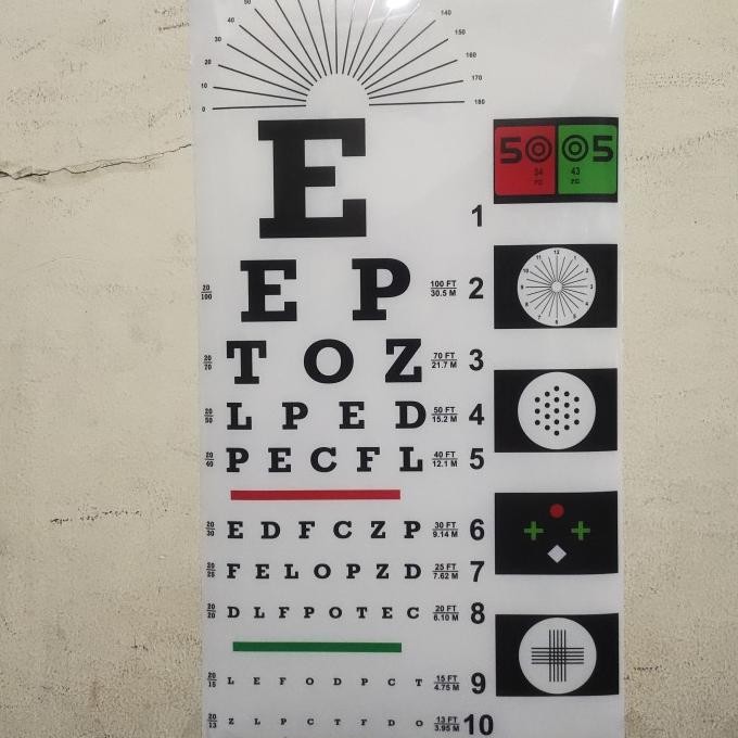 

Snellen Chart 6.6 Huruf/Red Green Test/Kertas Film Promo