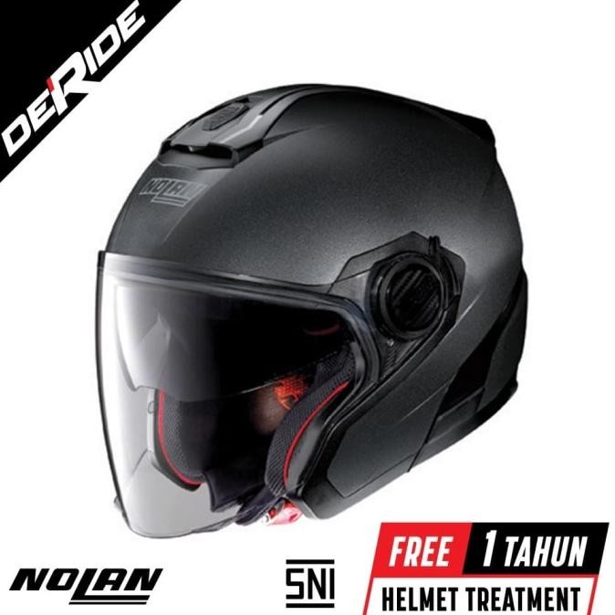 Helm Nolan N40-5 Special N-Com Col. 009 (Black Graphite) Sni - Asli