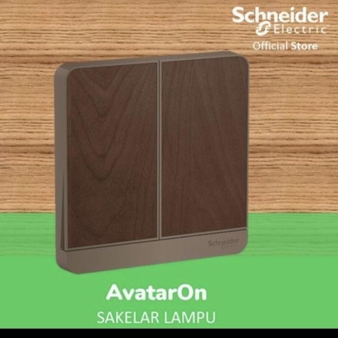 Miliki Saklar Schneider Avatar On Avataron Seri Double Wood Kayu