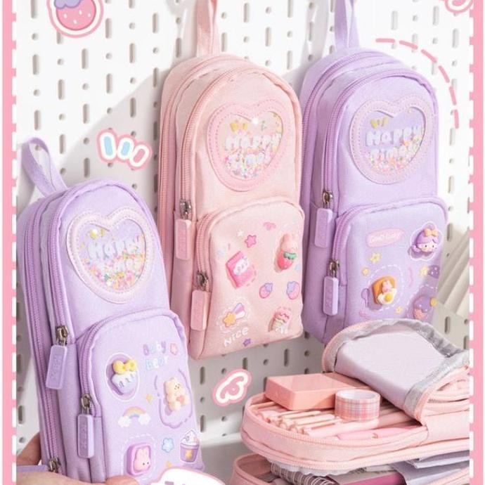 

Terbaru Tempat pensil ukuran besar 3 susun dengan 6 tempat penyimpanan , kotak pensil lucu besar bahan anti air Stationery