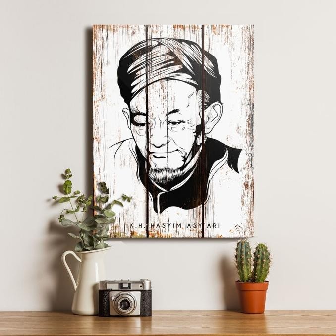 New Poster Kh Hasyim Asyari Dekorasi Hiasan Dinding Ulama Kyai Tokoh
