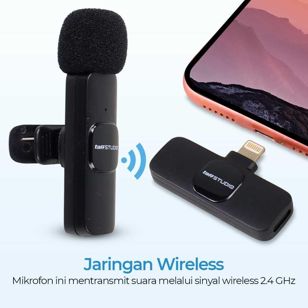 Wireless Lavalier Lapel Microphone Mic Hp Vlogger Live Streaming Type Lightning