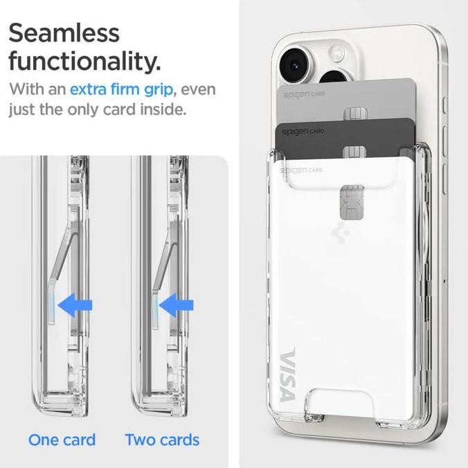

Card Holder Stand Magnetic iPhone 16 15 14 13 12 Spigen Zero One Magsafe Dompet Wallet Kartu Kulit P67