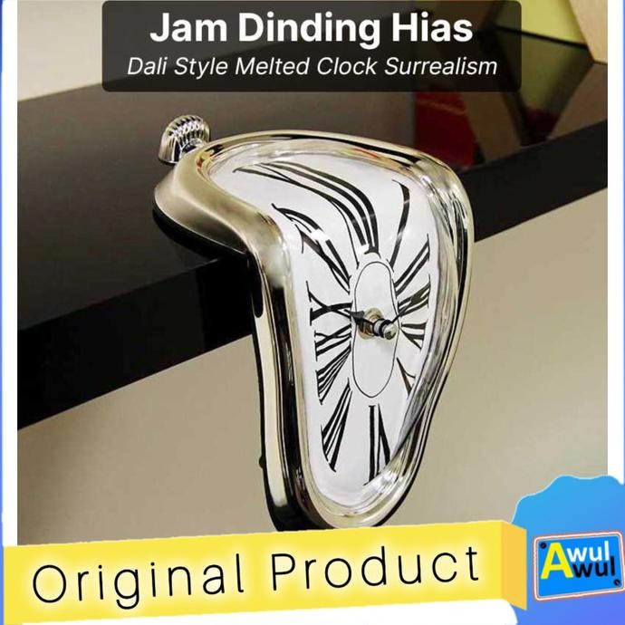 JAM DINDING JAM MEJA MODEL LELEH SALVADOR DALI MELTED CLOCK SURREALIS TERMURAH