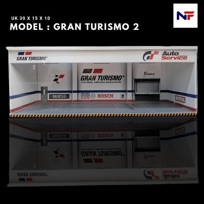 Diorama Bengkel Garasi Parkiran Diecast 1:64 Hot Wheels Gran Turismo
