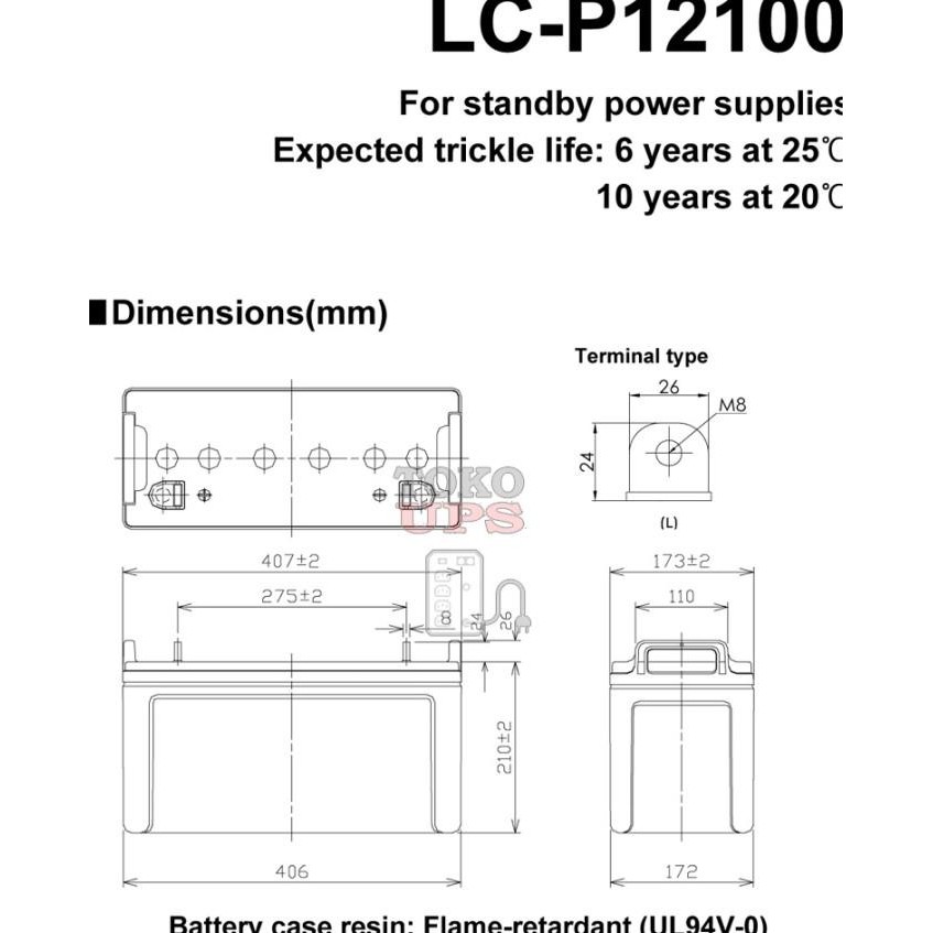 Spesial Baterai Vrla Panasonic 12V 100Ah Panasonic Lc-P12100 Aki Kering 100Ah Batre