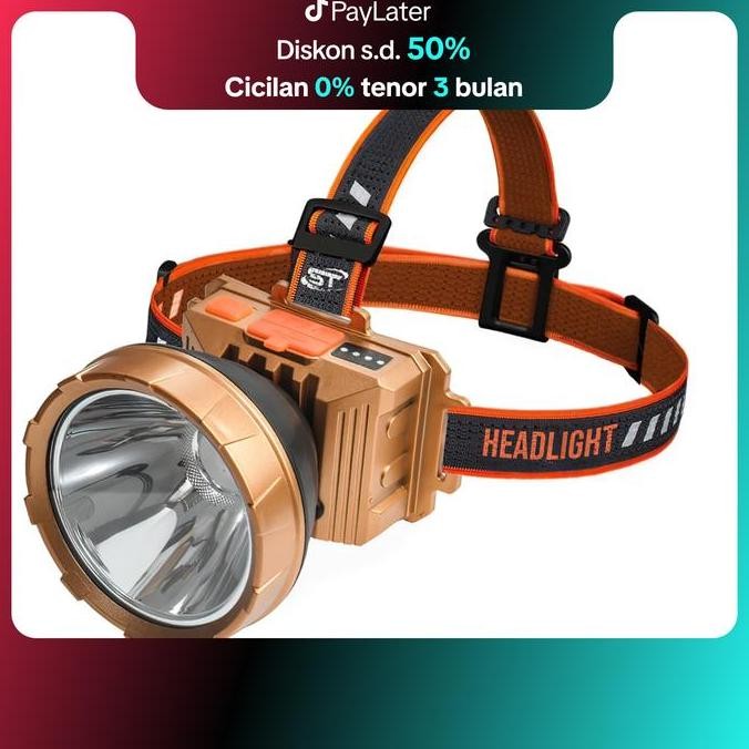 JUAL Suksestech Headlamp Senter Kepala LED Multifungsi Tahan Lama Waterproof