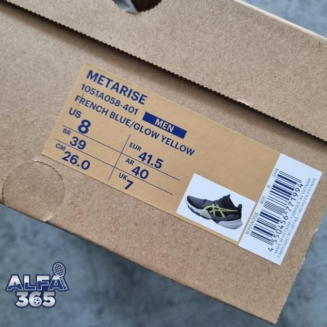 Sepatu Voli Asics Metarise 2023 French Blue/Glow Yellow KAS76