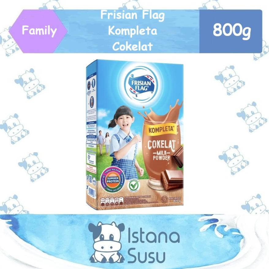 

FRISIAN FLAG SUSU BUBUK KELUARGA KOMPLETA VANILA / FULL CREAM / COKELAT 800G